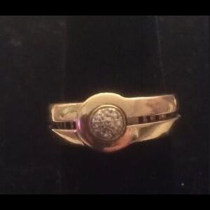 DiModolo Tempia 18K Yellow Gold Diamond Ring SZ 8
